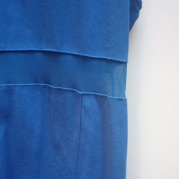 BONGO Blue Sleeveless Crew Neck Sheath Maxi Dress - Picture 4 of 6